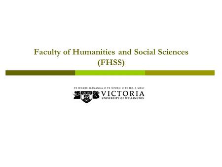 Faculty of Humanities and Social Sciences (FHSS).