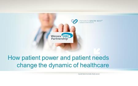 How patient power and patient needs change the dynamic of healthcare.