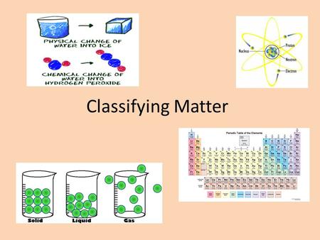 Classifying Matter.