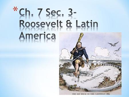 * 26 th President * Accomplishments: VP, Governor of New York, Asst. Secretary of Navy, Battle of San Juan Hill, Progressive Reforms, African & South.