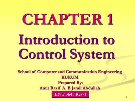 Introduction to Control System