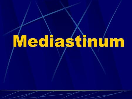 Mediastinum. The mediastinum extends superiorly to the thoracic inlet and the root of the neck and inferiorly to the diaphragm. It extends anteriorly.