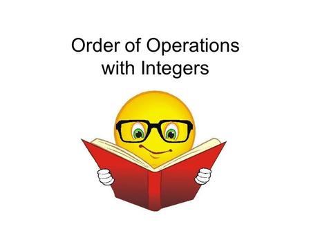 Order of Operations with Integers