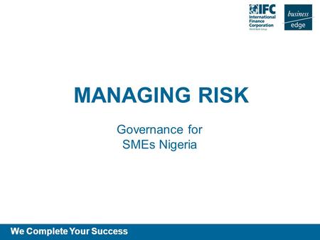 Governance for SMEs Nigeria