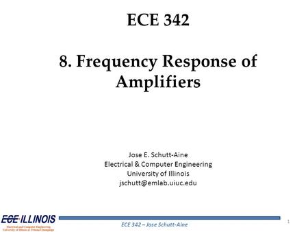 8. Frequency Response of Amplifiers