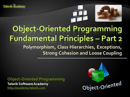 Polymorphism, Class Hierarchies, Exceptions, Strong Cohesion and Loose Coupling Telerik Software Academy  Object-Oriented Programming.