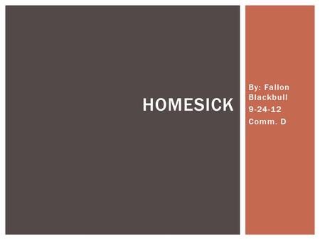 By: Fallon Blackbull 9-24-12 Comm. D HOMESICK.  Concessions means a contract giving the right to run a subsidiary buisness.