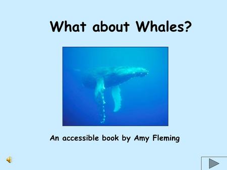 What about Whales? An accessible book by Amy Fleming.