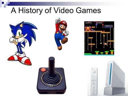 A History of Video Games. Interesting Facts Nintendo – established in 1889 as a playing card company Sony – started in 1947 as Tokyo Telecommunications.