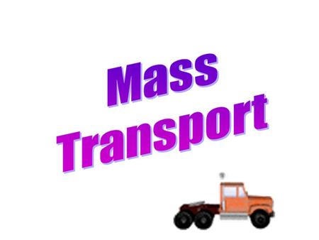 Mass transport This allows the efficient supply of materials over large distances. It takes the form of a transport system.