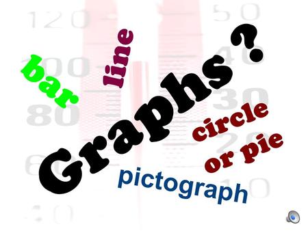 Graphs ? circle or pie bar line pictograph. Matching Game Bar graph Line graph Circle or pie graph.