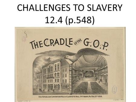 CHALLENGES TO SLAVERY 12.4 (p.548).