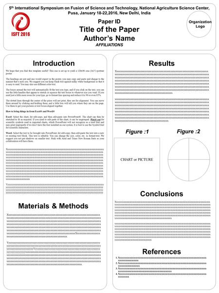 We hope that you find this template useful! This one is set up to yield a 120x90 cms (4x3’) portrair poster. The headings are put and one would expect.