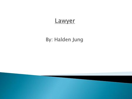 By: Halden Jung. A Lawyer may practice in many fields of law. Which include:  Criminal Law  Educational Law  Civil Rights  Corporate and Securities.