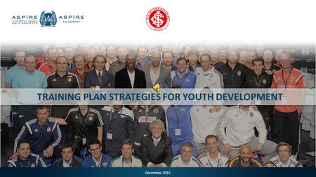 December 2015 TRAINING PLAN STRATEGIES FOR YOUTH DEVELOPMENT.