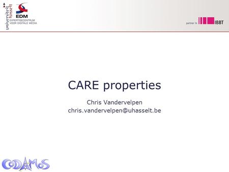 CARE properties Chris Vandervelpen