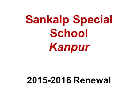 Sankalp Special School Kanpur