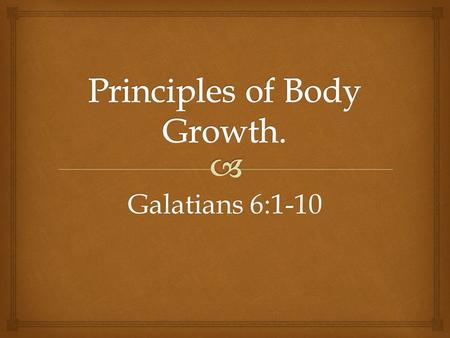 Galatians 6:1-10.   Restoration instead of retaliation.  The purpose is to restore the fallen person.  The challenge is to do this carefully.  Keep.