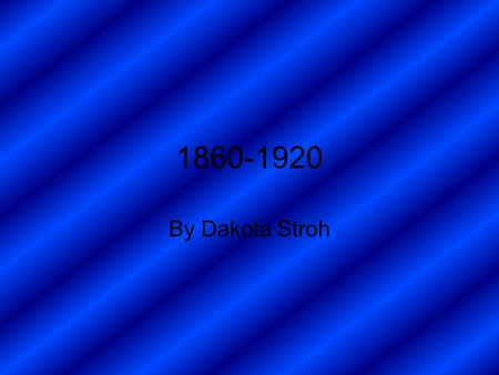 1860-1920 By Dakota Stroh. Tenements Urbanization.