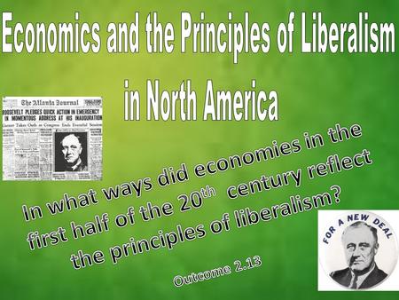 Relief, Reform and Recovery The New Deal was a series of programs focused on relief, reform and recovery: – Relief to the unemployed – Reform to the economy.