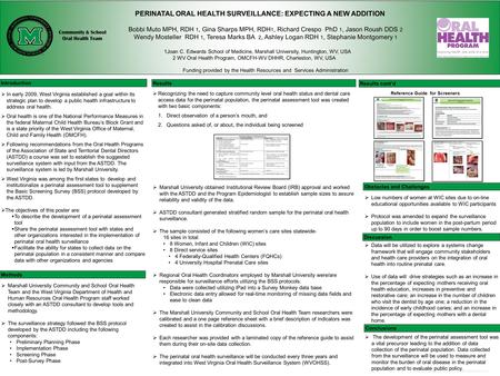  The development of the perinatal assessment tool was a vital precursor leading to the addition of data collection of the perinatal population. Data collected.