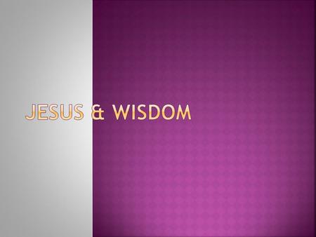  Israel’s wisdom books speak to the individual about the wholeness and integrity of a good life, and about the personal disintegration caused by sin.