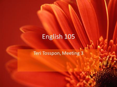 English 105 Teri Tosspon, Meeting 3. Agenda Fragments Lead-ins/hooks & conclusions Peer Revision of Description!