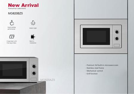 New Arrival Premium full built-in MWO MG820BZ5 - Premium full built-in microwave oven - Stainless steel frame - Mechanical control - Grill function MG820AZ5.