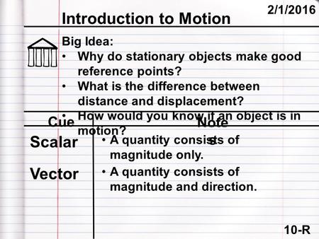 Introduction to Motion