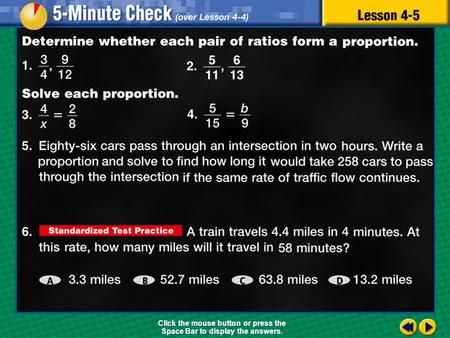 Transparency 5 Click the mouse button or press the Space Bar to display the answers.