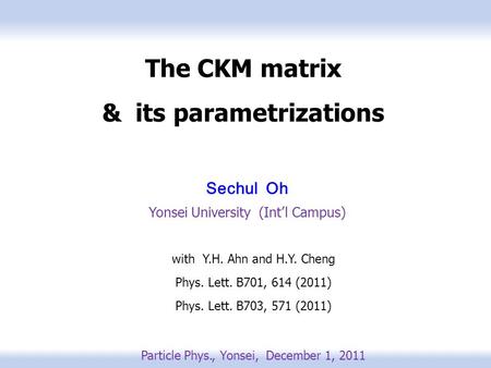 The CKM matrix & its parametrizations