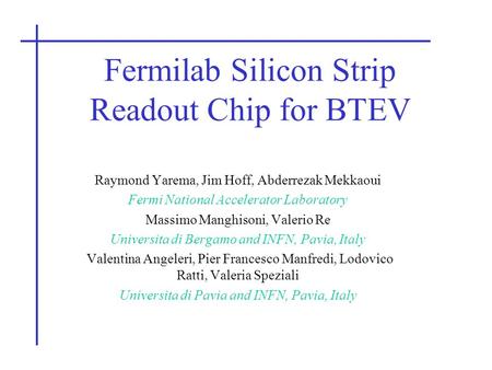 Fermilab Silicon Strip Readout Chip for BTEV