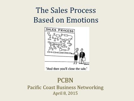 The Sales Process Based on Emotions