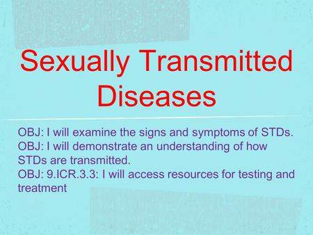 Sexually Transmitted Diseases