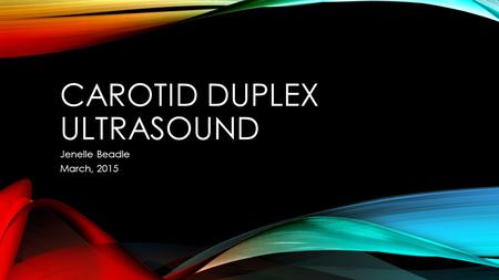 Carotid duplex ultrasound