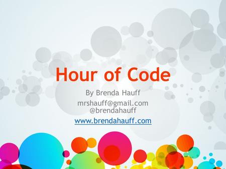 Hour of Code By Brenda