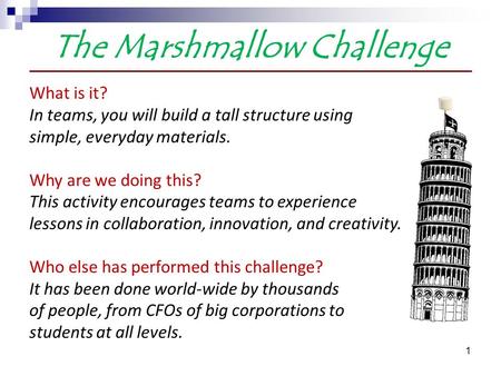 The Marshmallow Challenge