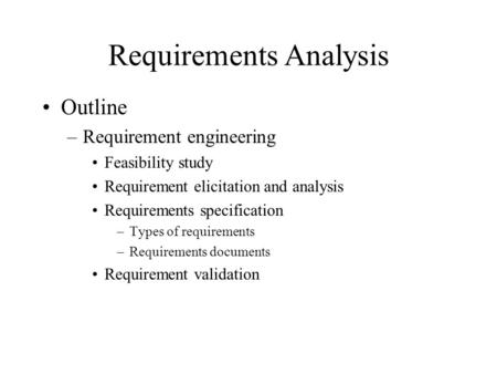 Requirements Analysis