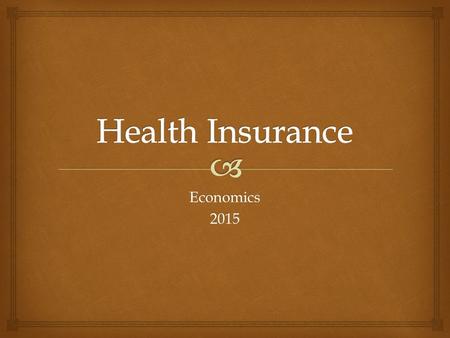 Economics2015.   Insurance is defined as a means of protecting against risk.  Risk is a state in which multiple outcomes are possible and the likelihood.