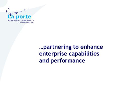 …partnering to enhance enterprise capabilities and performance.