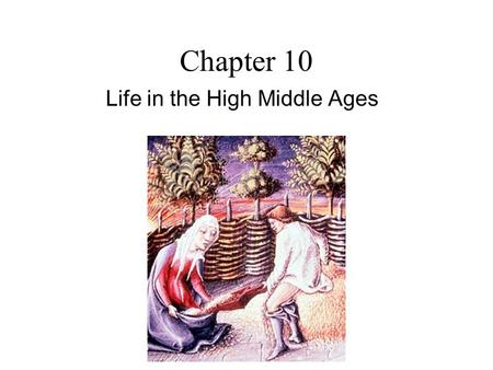 Life in the High Middle Ages