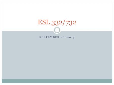 SEPTEMBER 18, 2015 ESL 332/732. Schedule Attendance Collect homework—your letter to a friend Review of Microsoft Word Resumes in Microsoft Word—p. 40.