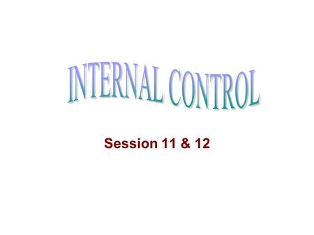 Session 11 & 12. Auditing standard of I.A. & A.D. Prescribes: Auditor should report about weakness in Internal Control of management (Para 7.1.) Weakness.