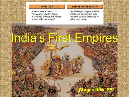 India’s First Empires Pages 186-199. Maurya Empire.