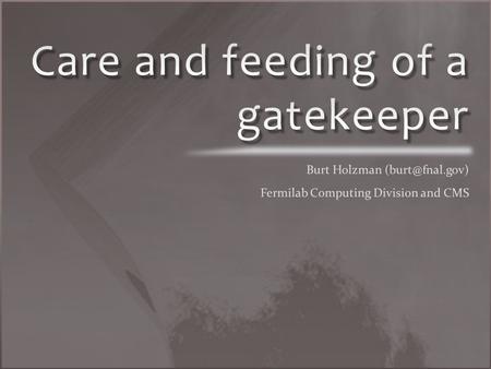 “The Grid” Gatekeeper / Batch Scheduler Workers Worker Node Workers Worker Node Submitter Site Gatekeeper / Batch Scheduler.