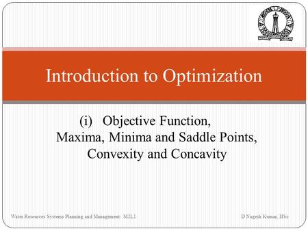 Introduction to Optimization