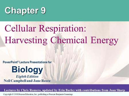 Copyright © 2008 Pearson Education, Inc., publishing as Pearson Benjamin Cummings PowerPoint ® Lecture Presentations for Biology Eighth Edition Neil Campbell.