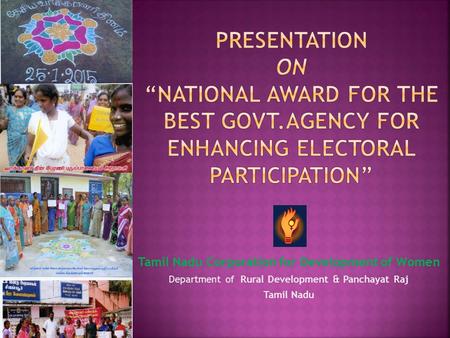 Presentation on “national award for the BEST GOVT