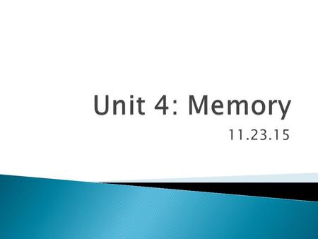 11.23.15. The Phenomenon of Memory In your notes, WITHOUT talking to anyone, write down the names of the 7 dwarfs from Snow White and the Seven Dwarfs.