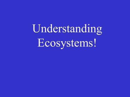 Understanding Ecosystems!. Common Core/ Next Generation Science Addressed MS ‐ LS2 ‐ 1.-Analyze and interpret data to provide evidence for the effects.